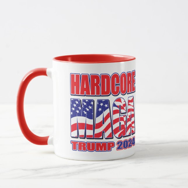 Hardcore Maga Trump 2024 Mug (Left)