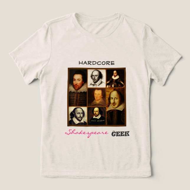 Hardcore Shakespeare Geek T - Shirt (Design Front)
