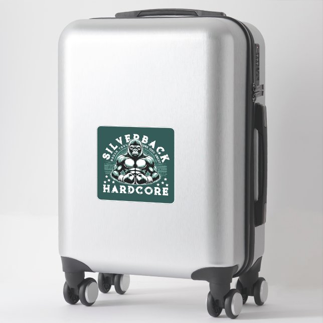 HARDCORE SILVERBACK GORILLA STICKER (Suitcase)
