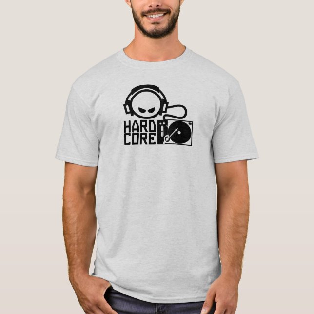 Hardcore Smilie Dj T-Shirt (Front)