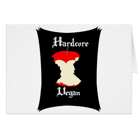 Hardcore Vegan Apple Design Cards (Front Horizontal)