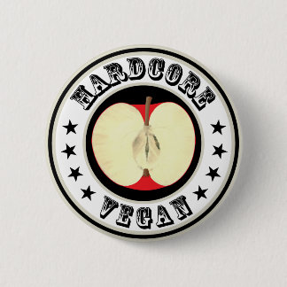 Hardcore Vegan Pinback Button