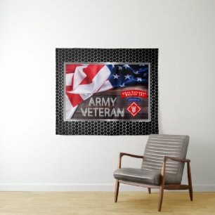 Hardcore Veteran 20th Engineer Brigade-Airborne Tapestry