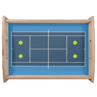 Hardcourt Tennis Wood Serving Tray