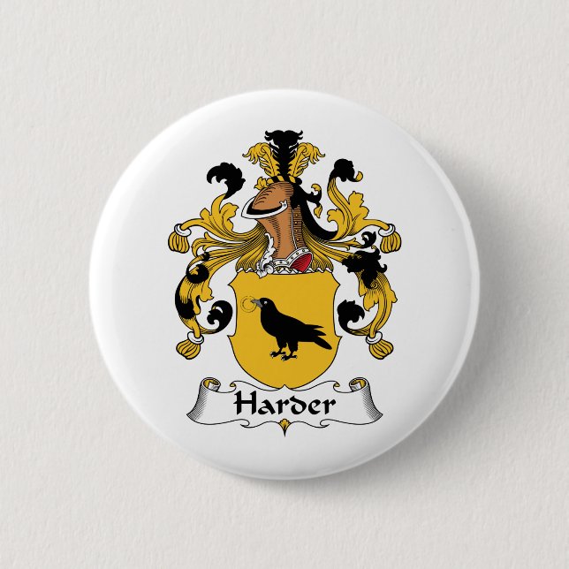 Harder Family Crest Pinback Button (Front)