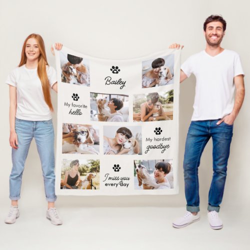 Hardest Goodbye Pet Dog Memorial 8-Photo Collage