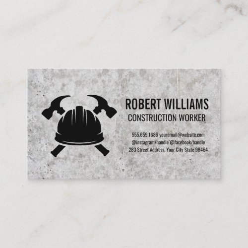 Hardhat Hammers  Construction  Concrete Appointment Card