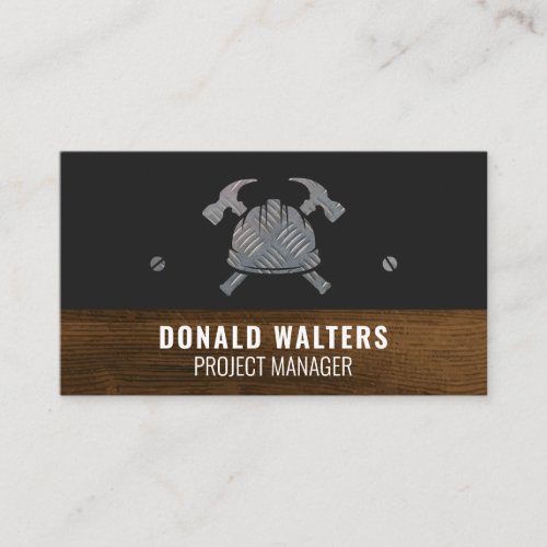 Hardhat Hammers  Metal and Wood Business Card