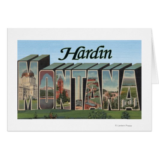 Hardin, Montana - Large Letter Scenes Cards (Front Horizontal)