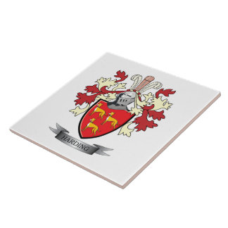 Harding Family Crest Coat of Arms Tile