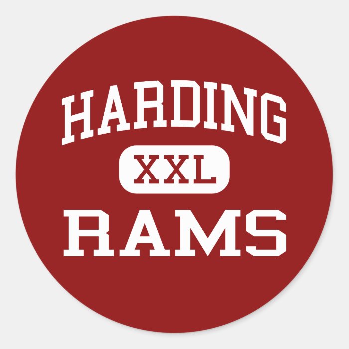 Harding   Rams   University   Charlotte Round Sticker
