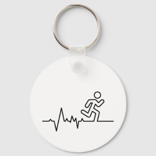 Hardlopen, triatlon of marathon sport wedstrijd. keychain