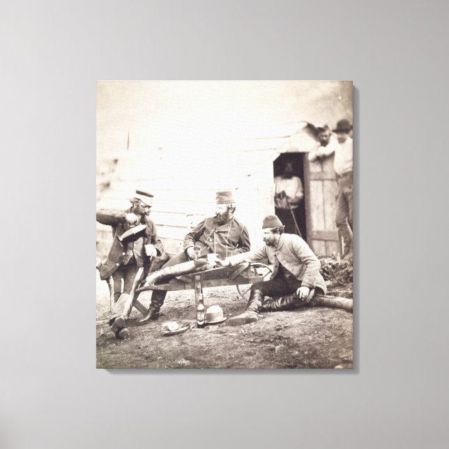 Hardships in the Camp (Colonel Lowe and Captains B Canvas Print (Front)