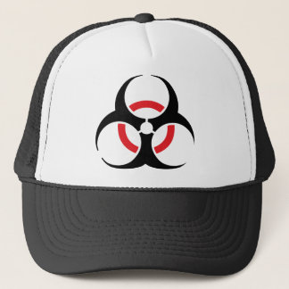 hardstyle black red icon trucker hat