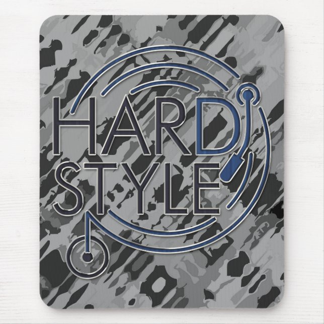 HARDSTYLE DJ - metal design Mouse Pad (Front)