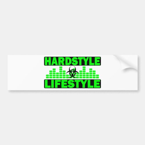Hardstyle Lifestyle hazzard and tempo design Bumper Sticker