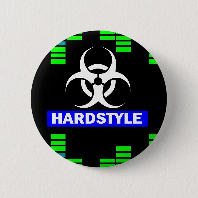 Hardstyle pattern pinback button (Front)