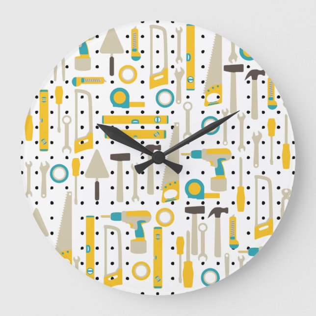 Hardware and Construction Tools Wall Clock (Front)