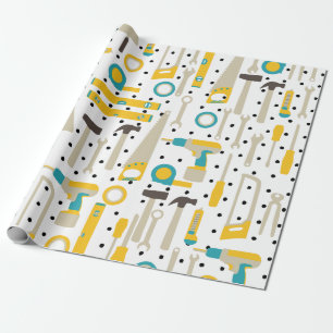 Hardware and Construction Tools Wrapping Paper