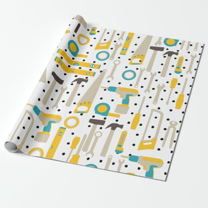 Hardware and Construction Tools Wrapping Paper