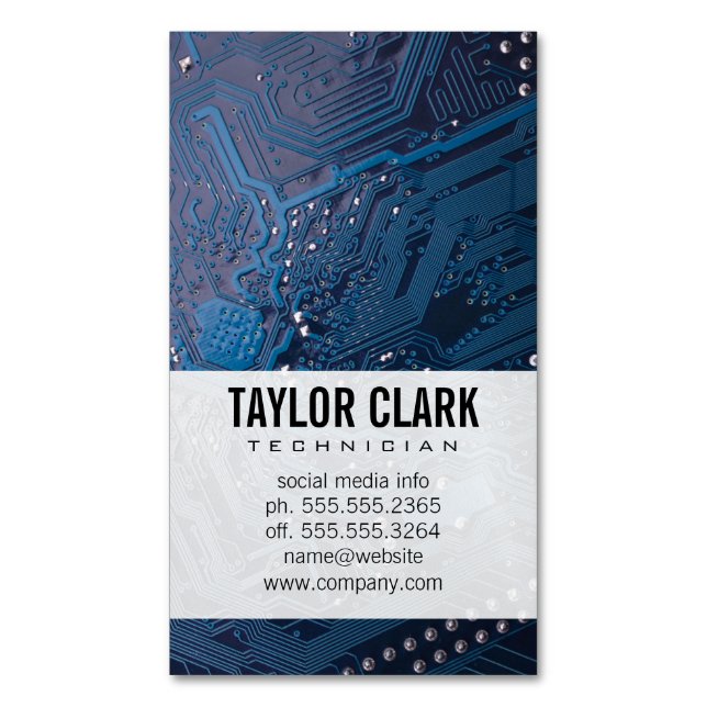 Hardware Electronics Business Card Magnet (Front Vertical)