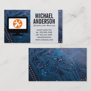 Hardware Electronics   Wrench and Screw Driver Business Card