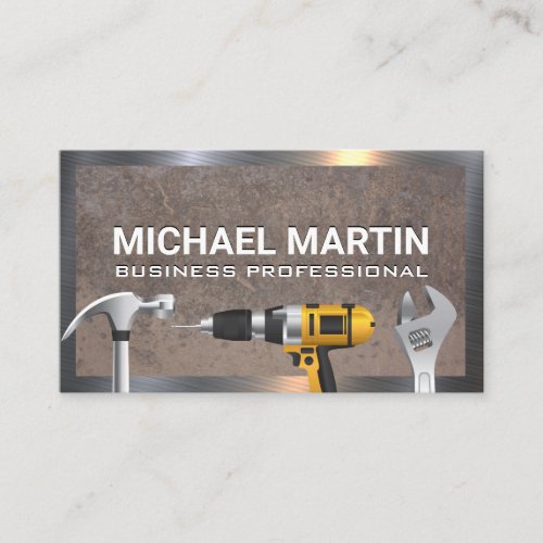 Hardware Hand Tools  Old Metal Business Card