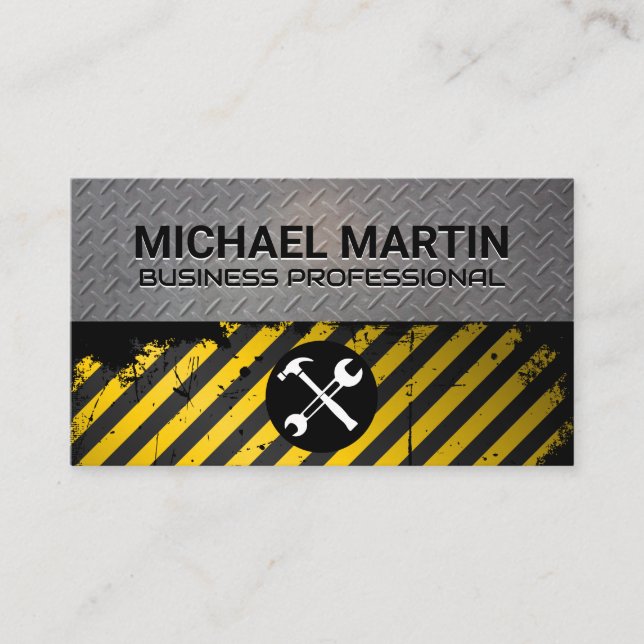 Hardware Hand Tools | Steel Plate Metal  Business Card (Front)