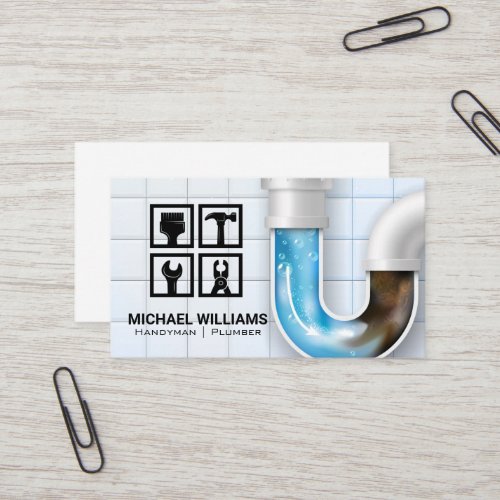 Hardware Icons  Handyman Plumber Business Card