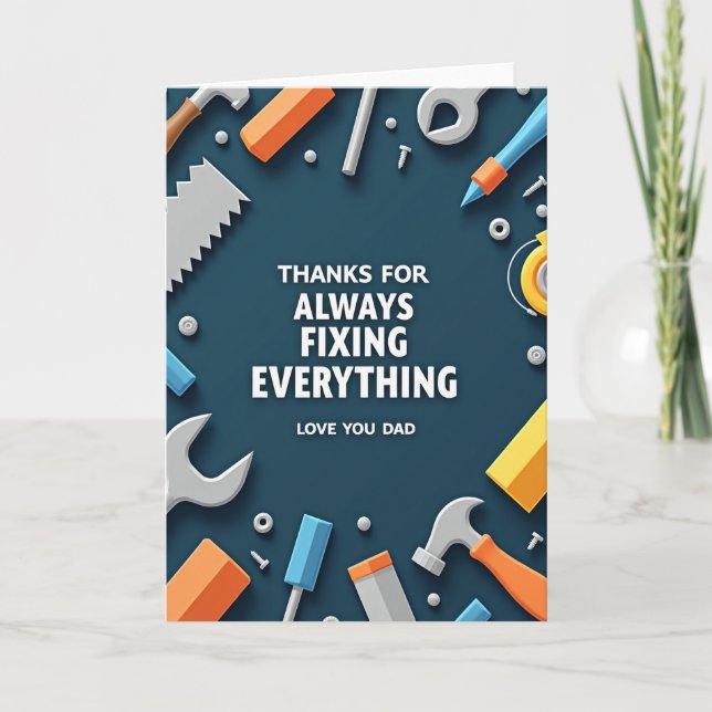 Hardware Love You Dad Card (Front)