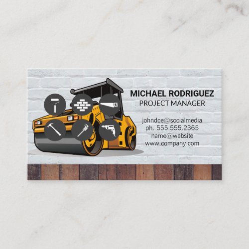 Hardware Tool Icons  Steam Roller Business Card