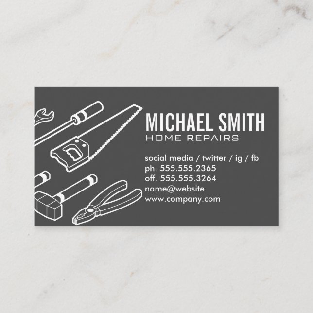 Hardware Tools Business Card (Front)