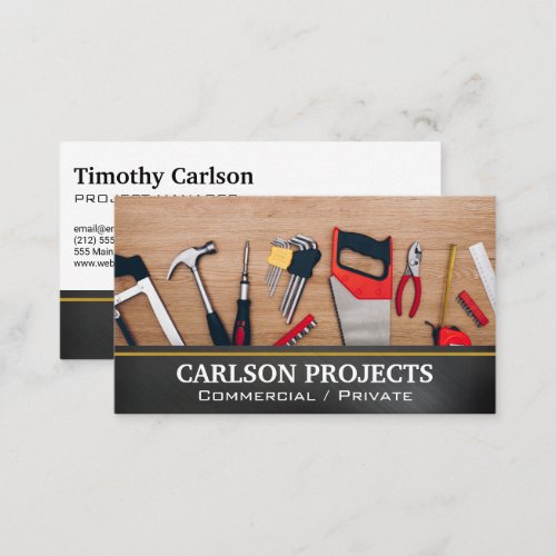 Hardware Tools  Carpentry Construction Business Card