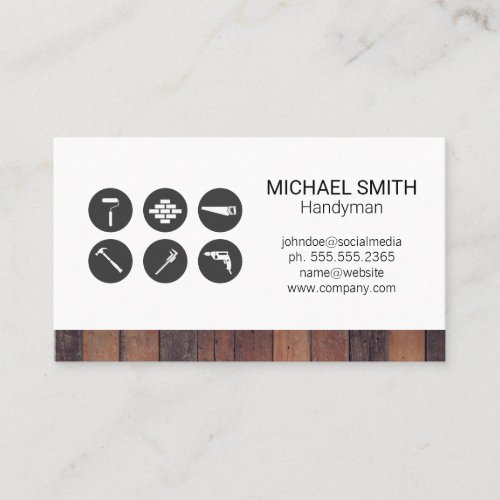 Hardware Tools  Construction Builder Business Card