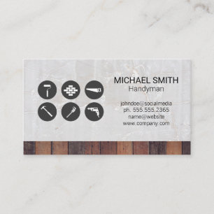 Hardware Tools   Construction   Marble and Wood Business Card