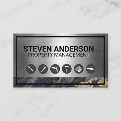 Hardware Tools  Construction  Metal  Marble  Business Card