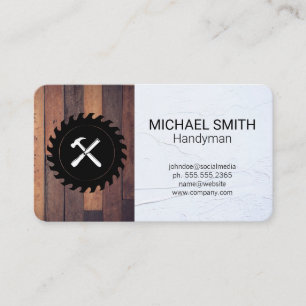 Hardware Tools Construction Saw Chisel Business Card