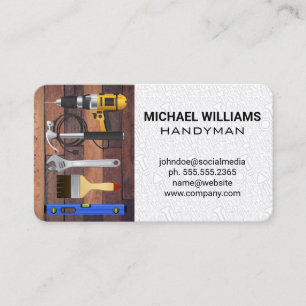 Hardware Tools Handyman Builder Architect Business Card