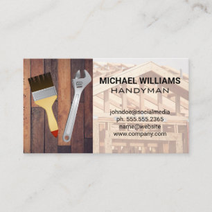 Hardware Tools Handyman Construction Site Business Card