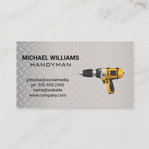 Hardware Tools | Handyman | Drill Business Card