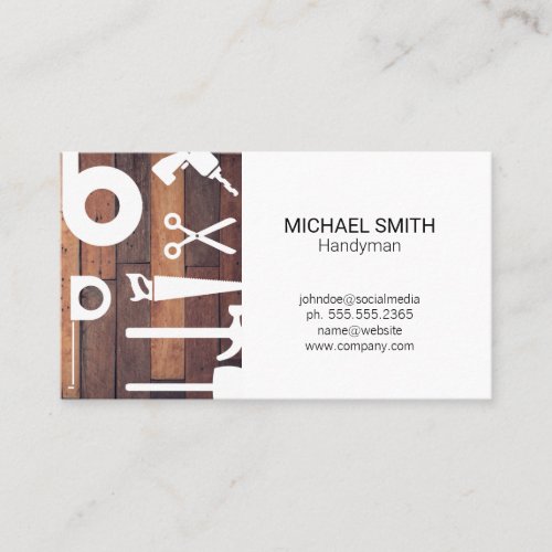 Hardware Tools  Handyman  Property Manager Business Card