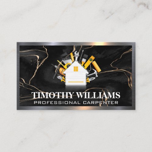 Hardware Tools  Home Icon  Marble Steel Business Card