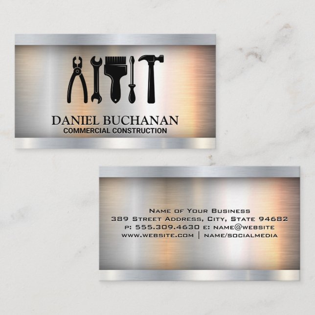 Hardware Tools | Metallic  Business Card (Front/Back)