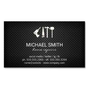 Hardware Tools   Perforated Mesh Background Business Card Magnet