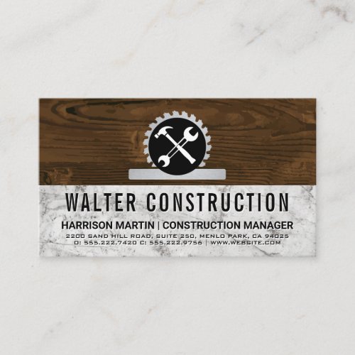 Hardware Tools  Saw  Building Material Business Card