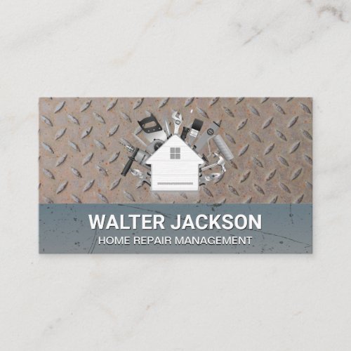 Hardware Tools  Steel and Grunge Metal Business Card