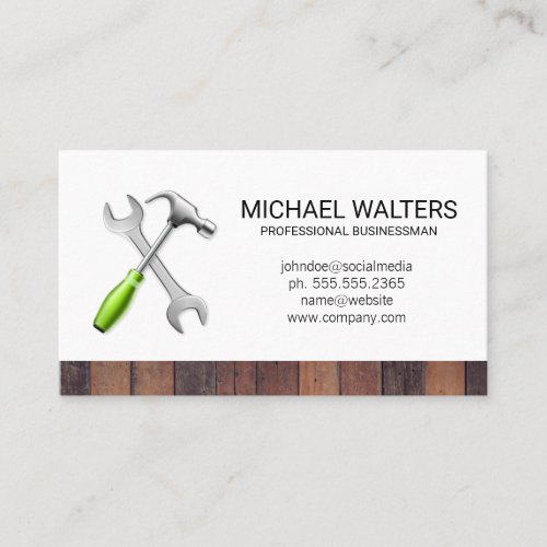 Hardware Tools  Wood Board Trim Business Card