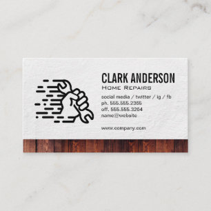 Hardware Tools   Wrench in Hand Business Card