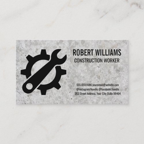 Hardware Wrench Gear  Concrete Appointment Card