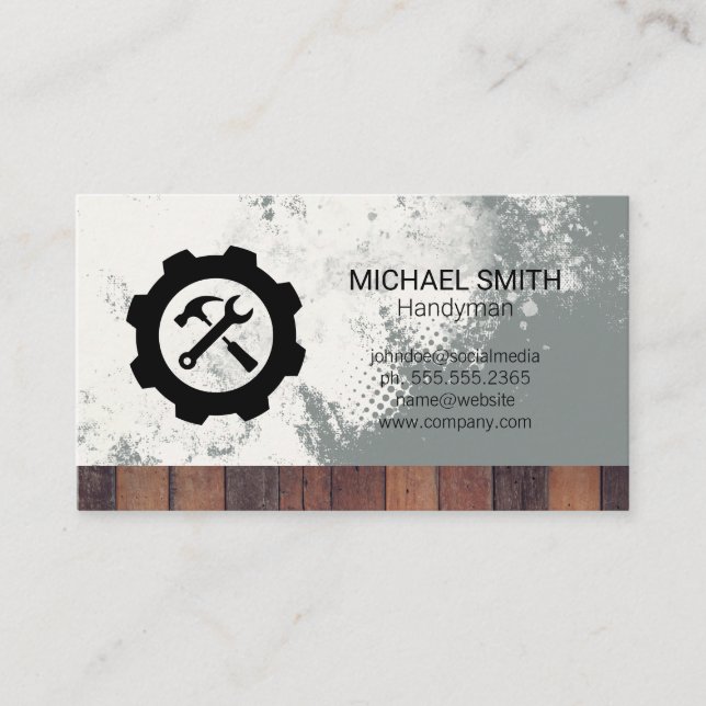 Hardware Wrench Tools | Builders Tools Business Card (Front)
